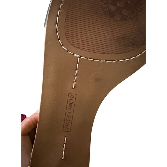 VINCE CAMUTO Multicolor Snake Print Leather Lace Up Wedges Size 8 - Picture 3 of 9